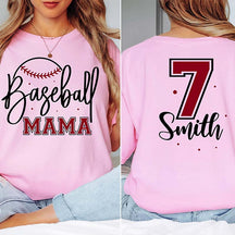 Personalized Comfort Colors Baseball Mama T-Shirt