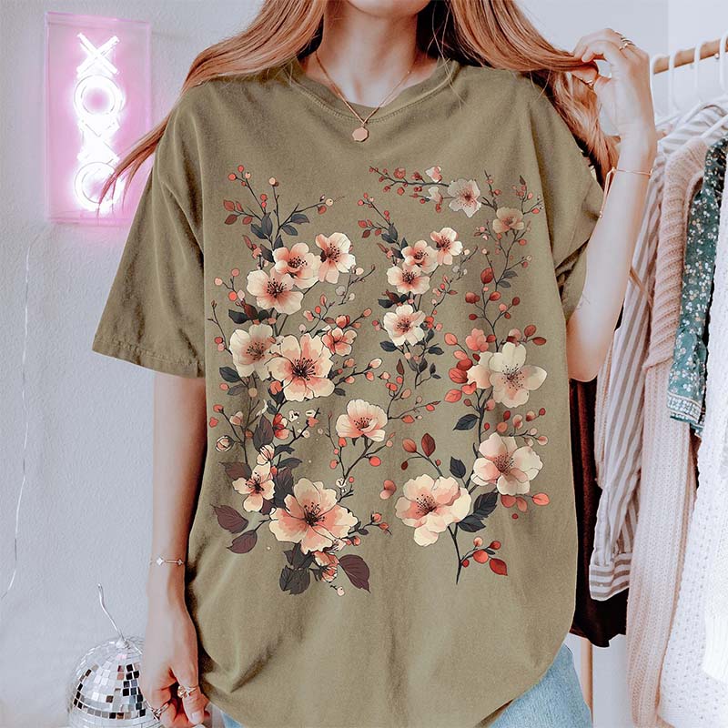 Gardening Fairycore Pressed Wildflower Cottagecore T-Shirt