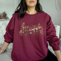 Vintage Botanical Pastel Floral  Sweatshirt