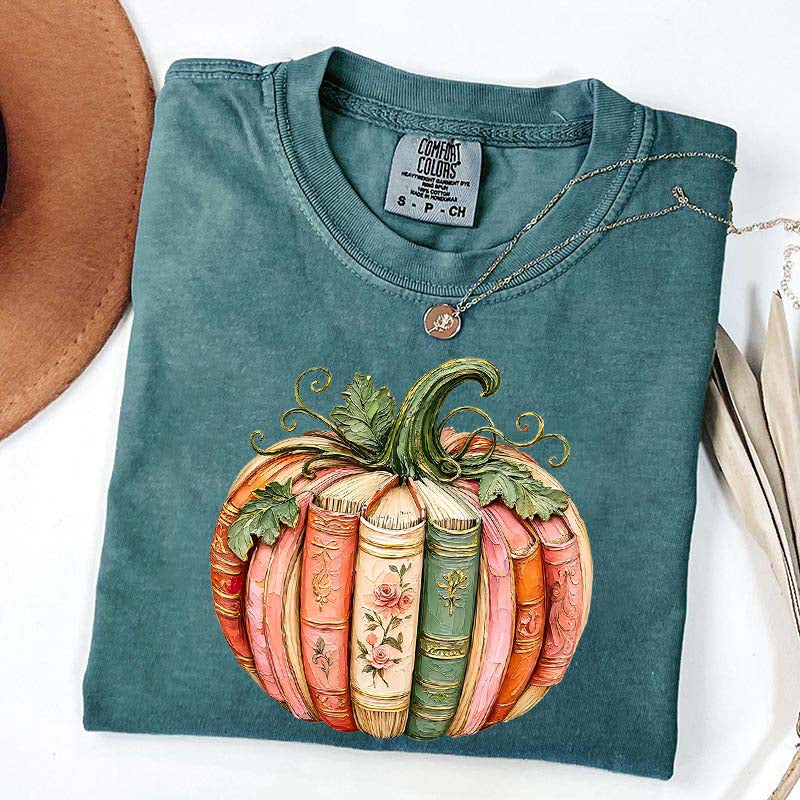 Comfort Colors Pumpkin Book Lover T-Shirt