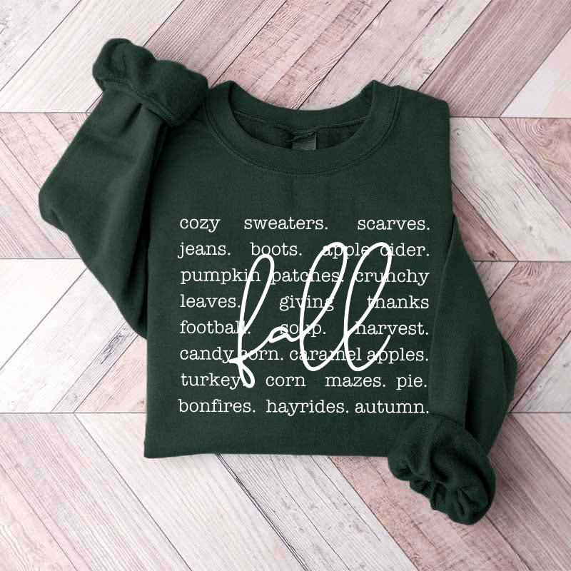 Fall Definition Words Sweatshirt