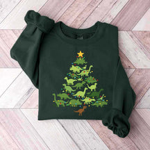 Dinosaur Christmas Tree Xmas Sweatshirt