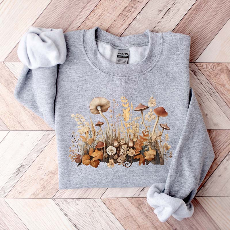 Vintage  Botanical Mushroom Sweatshirt