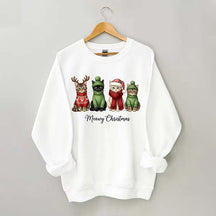Funny Meowy Christmas Sweatshirt
