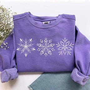 Comfort Colors Snowflakes Sweatshirt
