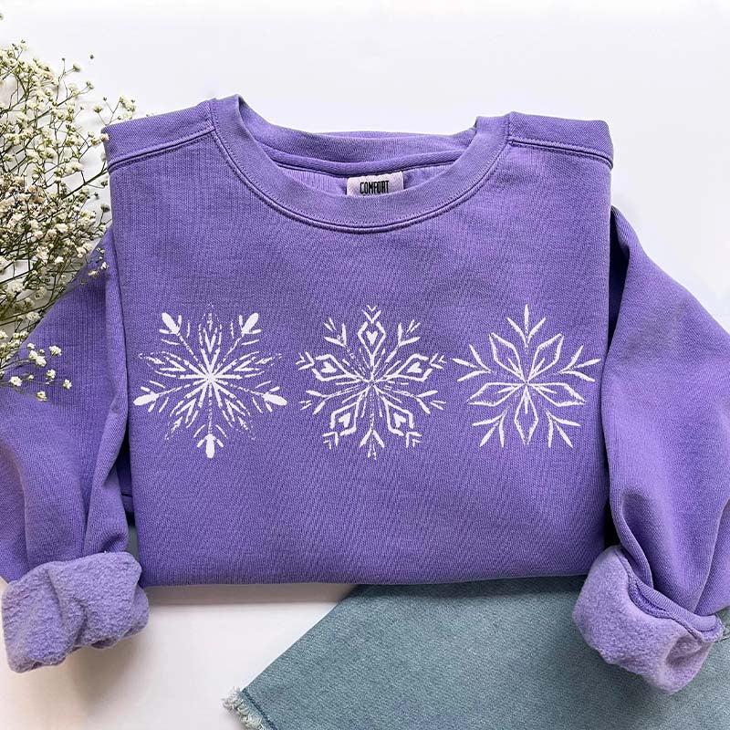 Comfort Colors Snowflakes Sweatshirt