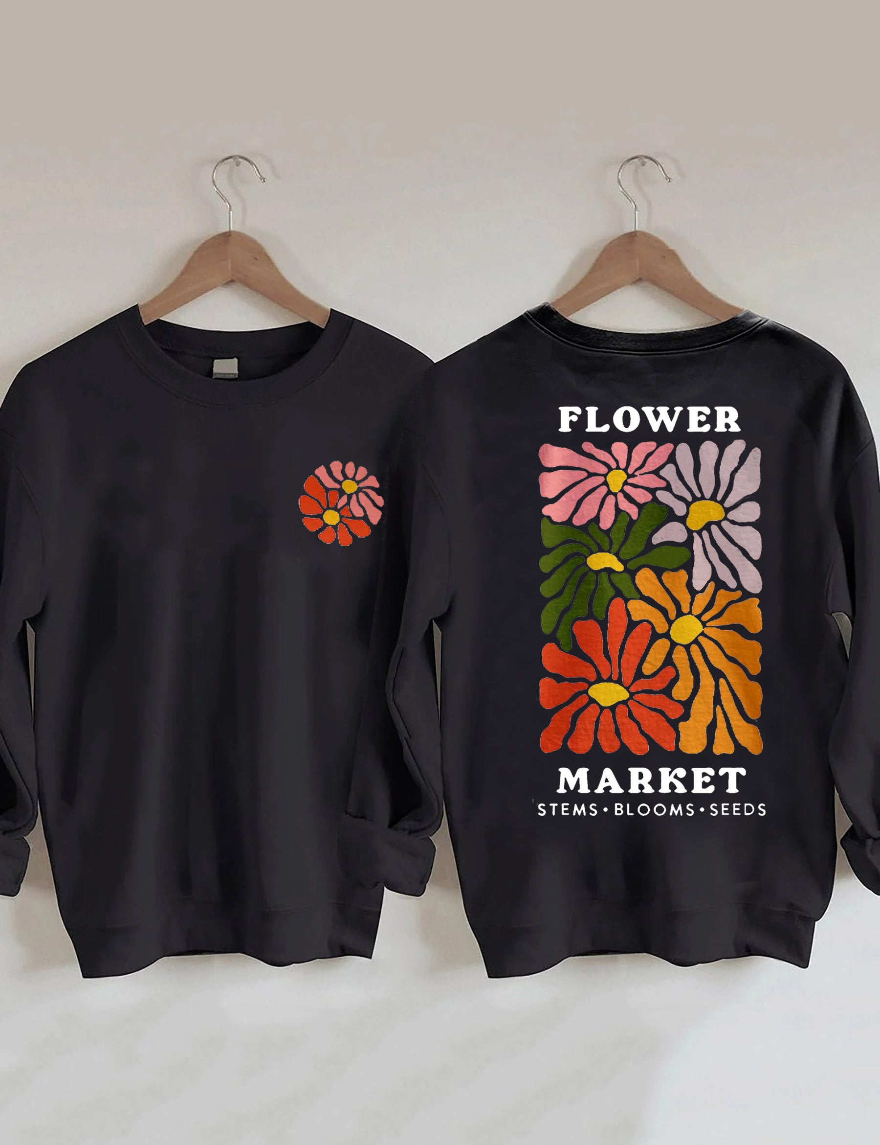Sweat-shirt à imprimé fleurs sauvages bohème Flower Market