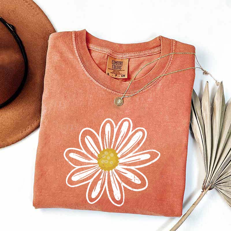 Daisy Flower Graphic Cute Summer T-Shirt
