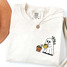 Halloween Pocket Ghost Plant T-Shirt