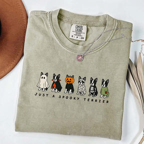Spooky Boston Terrier Halloween T-Shirt