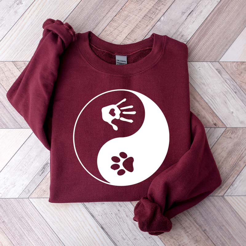 Yin and Yang Dog Paw Sweatshirt