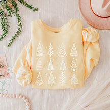 Comfort Color Christmas Trees Holiday Sweatshirt