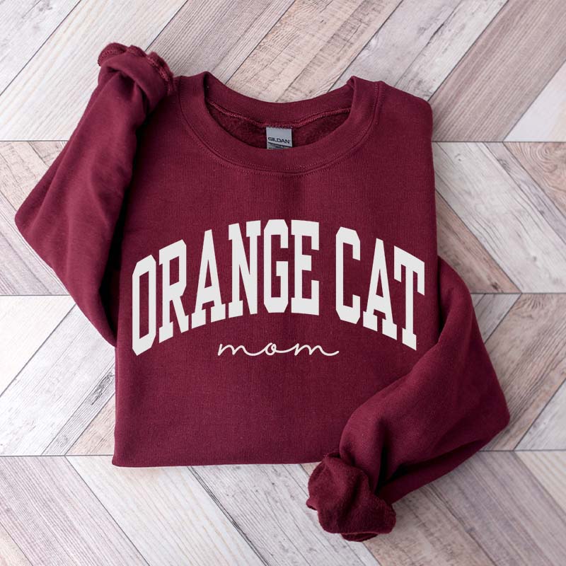 Orange Cat Mom Sweatshirt