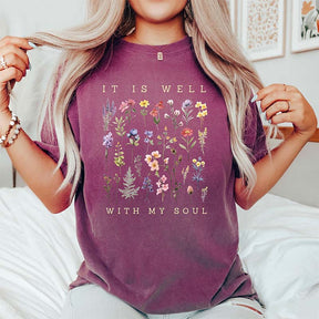 Wildflowers Faith Vintage Floral Religious T-Shirt