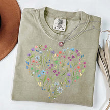 Wildflower Heart Graphic T-Shirt