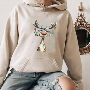 Vintage Reindeer Hoodie