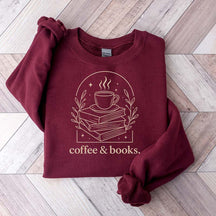 Cute Coffee & Books Club Sweatshirt