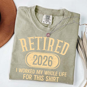 Funny Retirement Distressed Retired Est 2026 T-Shirt