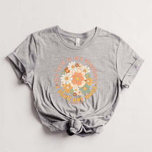 Boho Retro Floral Psalm 23 Faith T-Shirt