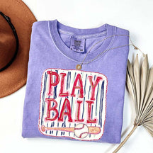 Sports Graphic Play Ball Baseball Mom T-Shirt