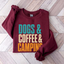 Dogs Coffee Camping Adventure Sweatshirt