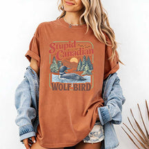 Stupid Canadian Wolf Bird Sports Meme T-Shirt