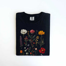 Boho Wildflowers Whimsigoth Cottagecore Floral  T-Shirt