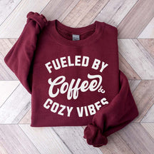 Fueled By Coffee and Cozy Vibes Giftful Fall Sweatshirt