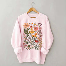 Colorful Wildflower Nursery Botanical Sweatshirt