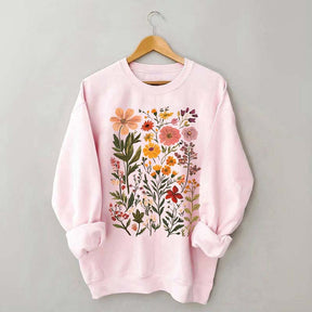 Colorful Wildflower Nursery Botanical Sweatshirt