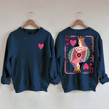 Vintage Queen of Hearts Graphic Sweatshirt