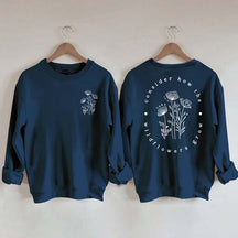 Cute Wildflower Religous Luke 12:27 Bible Verse Sweatshirt