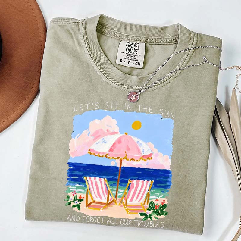 Sit In The Sun Coastal Summer T-Shirt