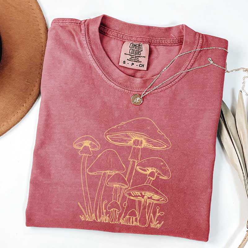 Mushroom Spiritual Moon Phase T-Shirt