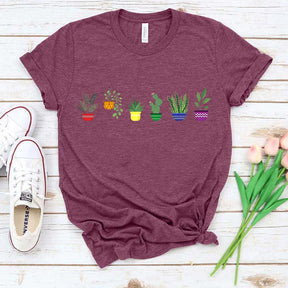 Gender Neutral Cute Rainbow Plant T-Shirt