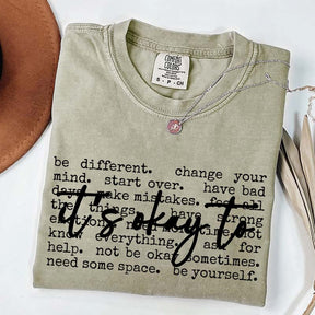 It's Okay Inspirational T-Shirt