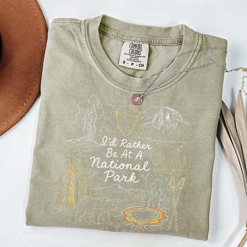 I'd Rather Be At America Parks Lovers T-Shirt