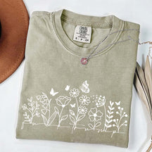 Comfort Color Simple Wild Flowers T-Shirt