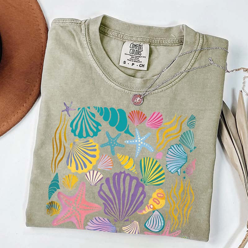 Vintage Seashells Ocean T-Shirt