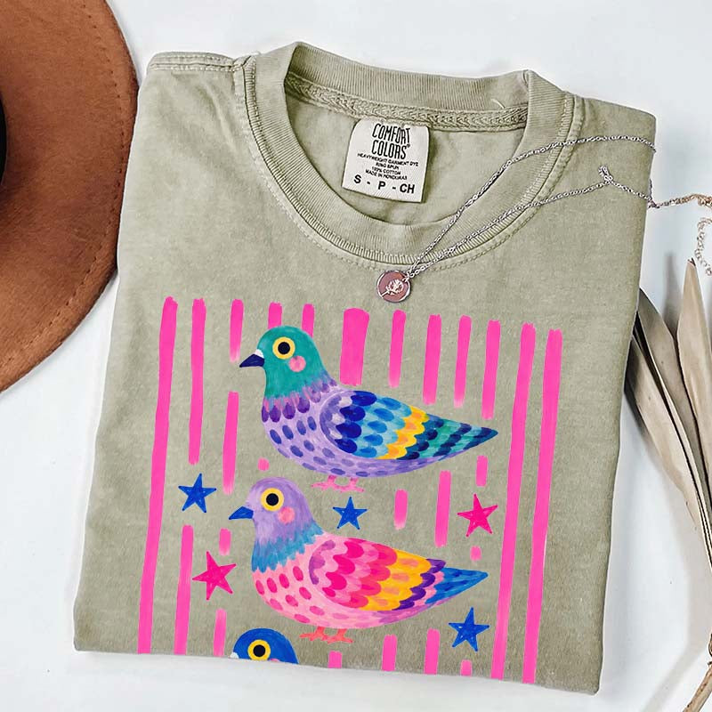 Colorful Pigeon Cute Bird T-Shirt