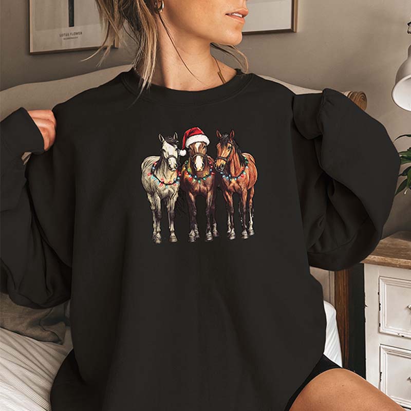 Horse Santa Sweatshirt