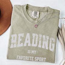 Retro Reading Is My Favorite Sport Cute T-Shirt