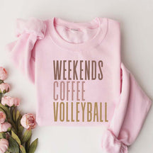 Comfort Color Weekend Coffee Volleyball Sweatshirt