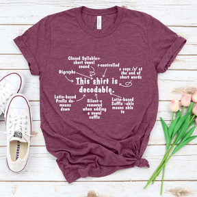 This Shirt Is Decodable Science of Reading T-Shirt
