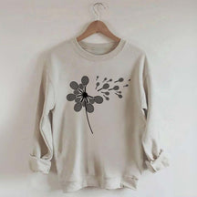 Dandelion Tennis Racket Minimalist Sweatshirt