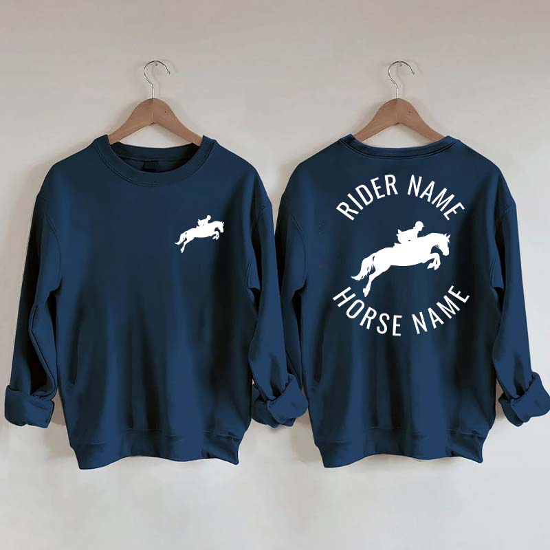 Personalized Equestrian Name Horse Horseback Riding Sweatshirt