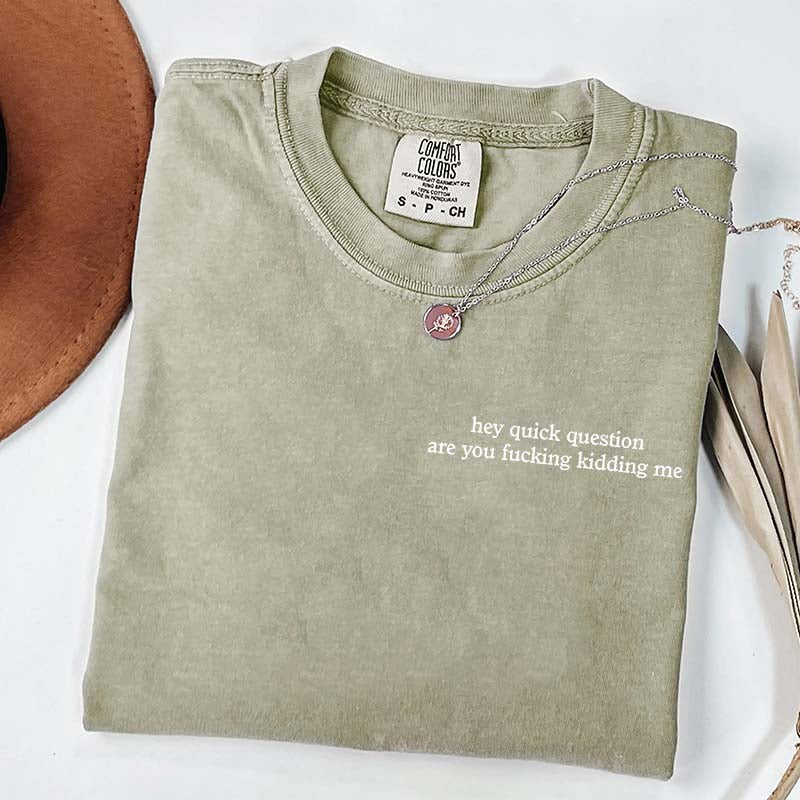 Hey Quick Question Are You Fucking Kidding Me T-Shirt