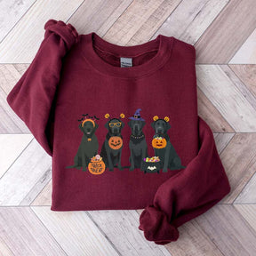 Halloween Black Lab Fall Dog Sweatshirt