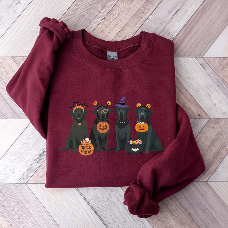 Halloween Black Lab Fall Dog Sweatshirt
