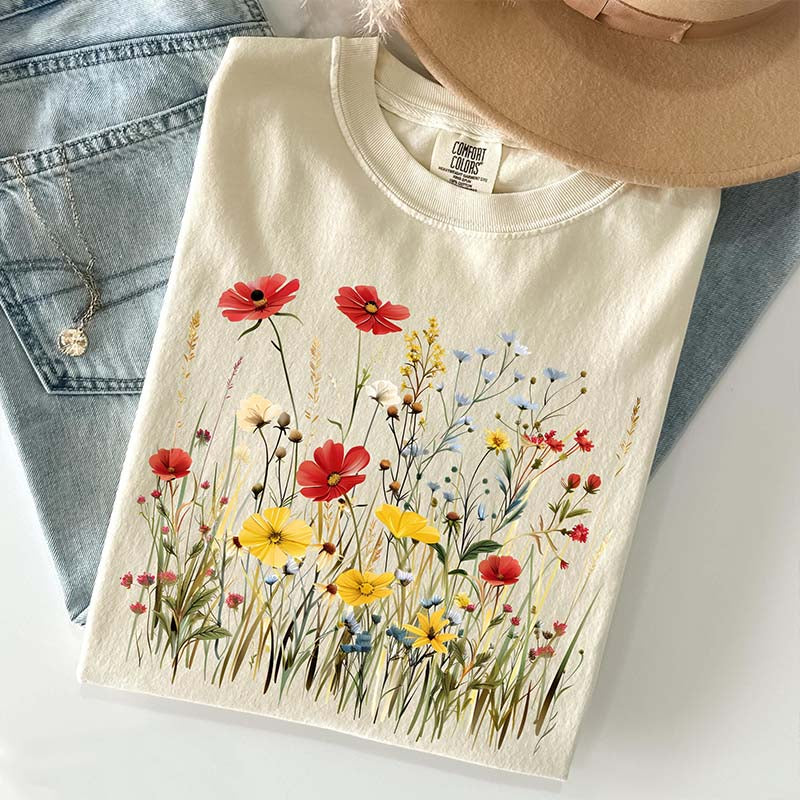 Comfort Color Wildflower Meadow Botanical T-Shirt